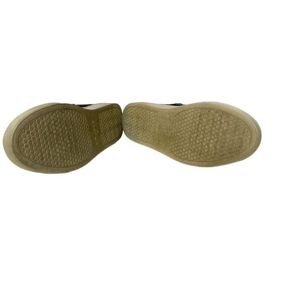 J/Slides NYC Womens Leather High-Top Sneakers Black With White Sole - Picture 5 of 8